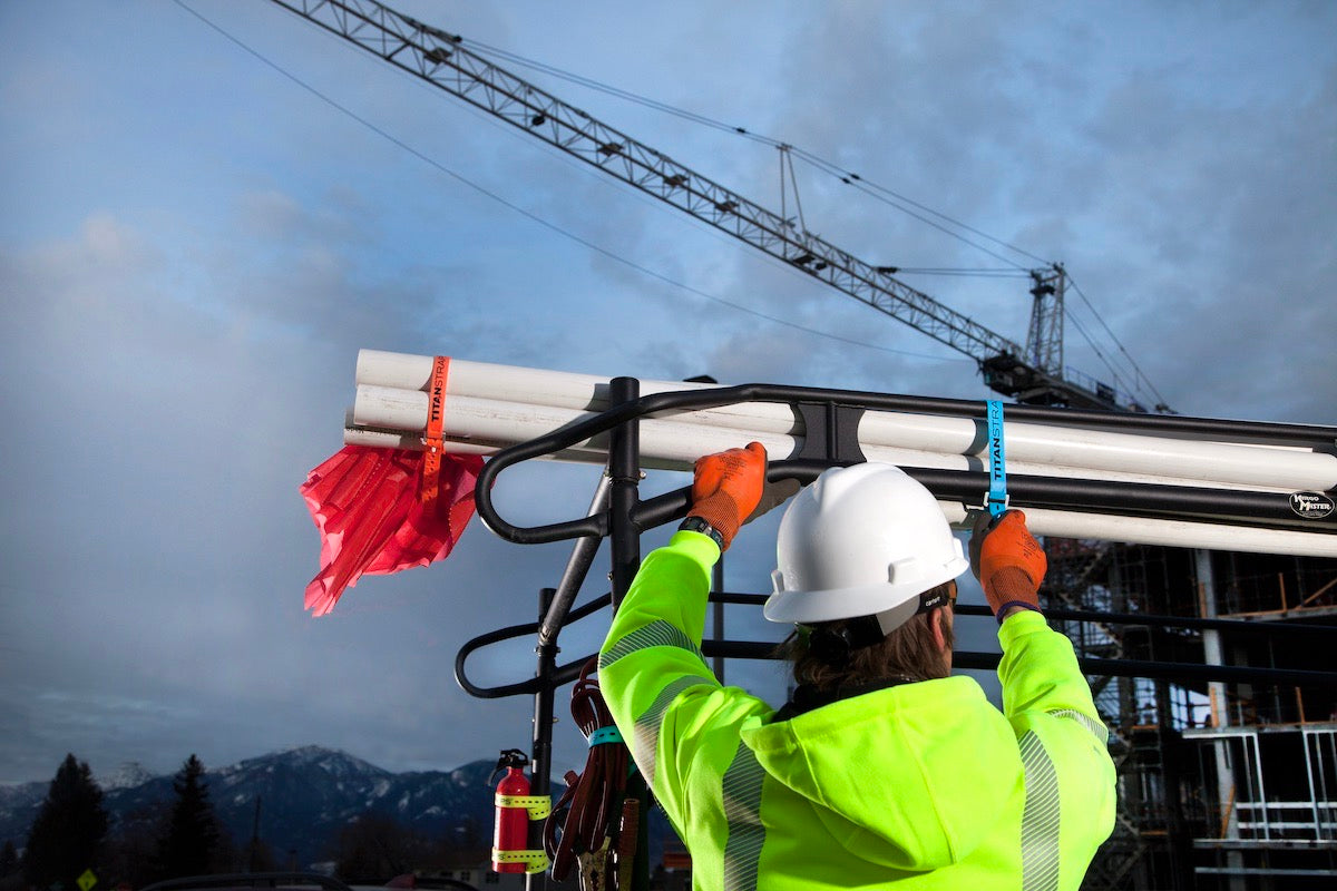 Titan Straps How-To Series: Lashing a Ladder to a Truck Rack with Tension Straps