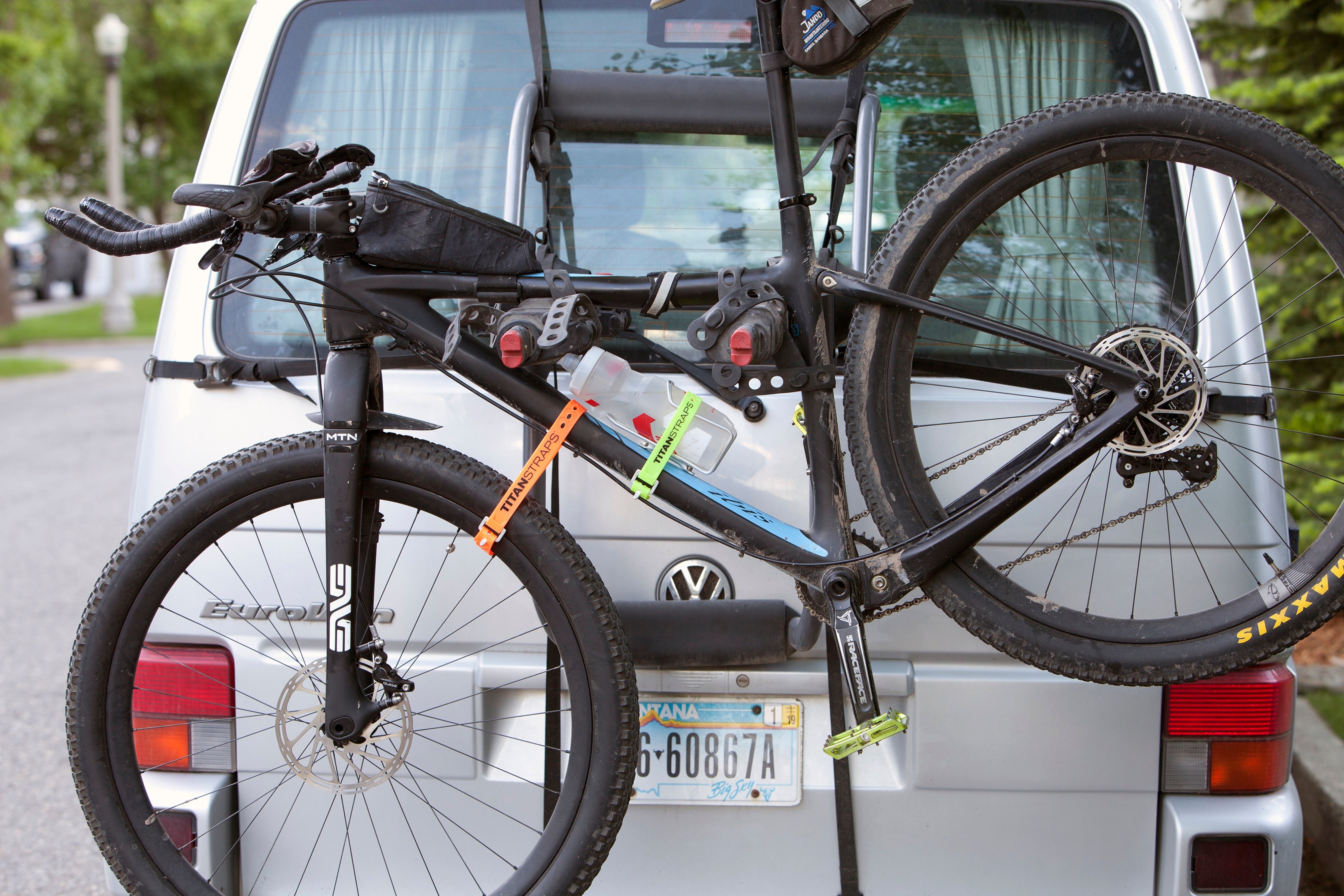 Bike rack tie cheap down straps